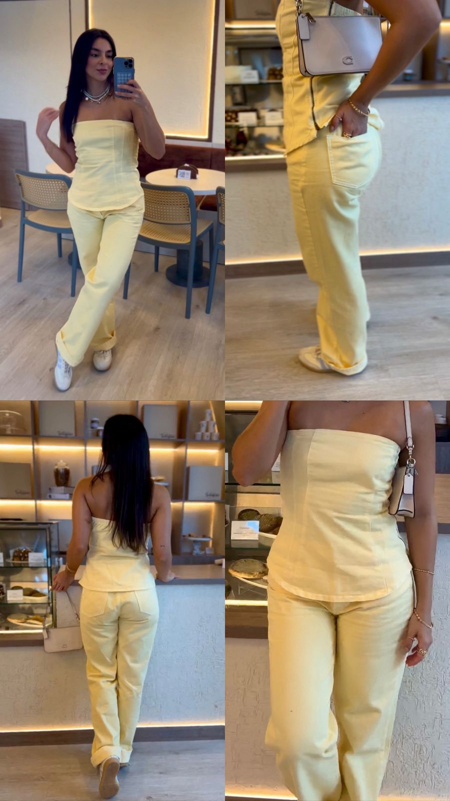 Set Palermo denim Amarillo