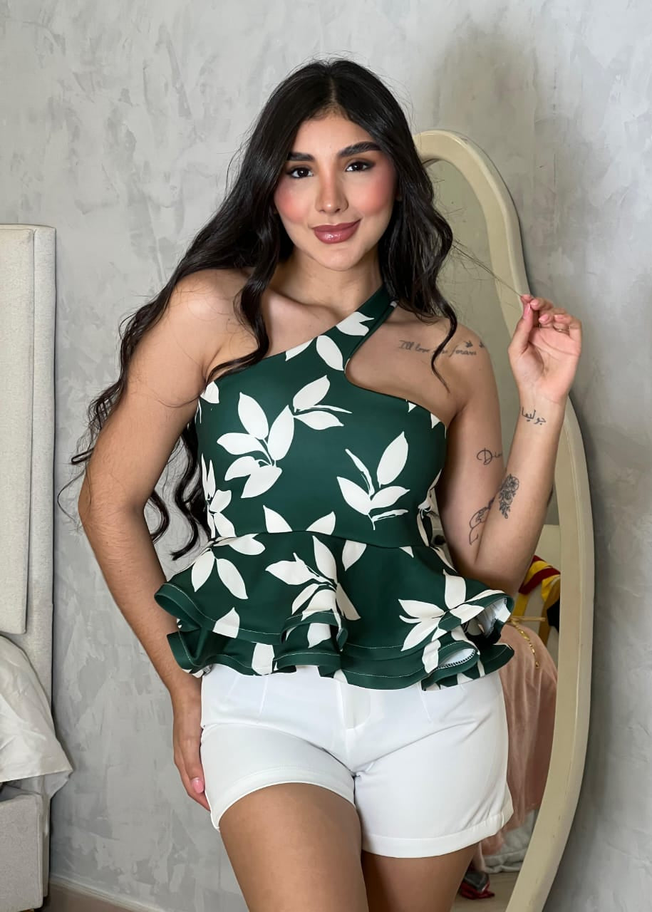 Blusa Peplum verde
