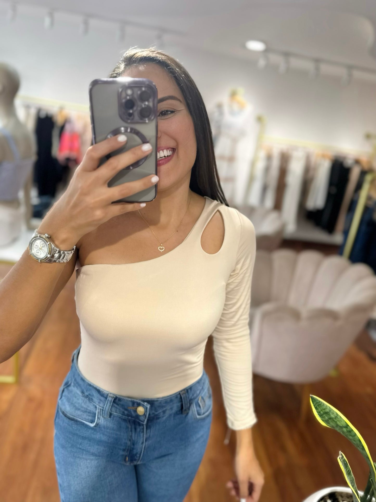 Blusa Neira beige