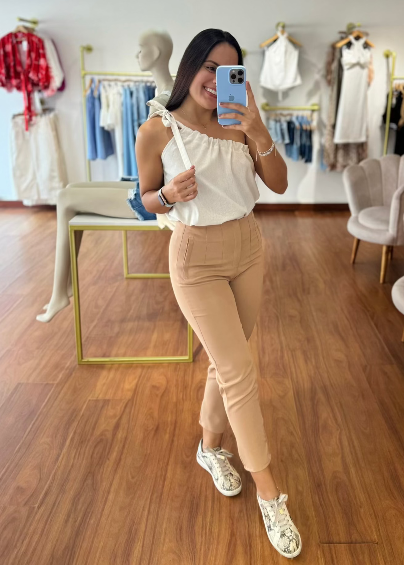 Pantalón skinny con pinzas Denver