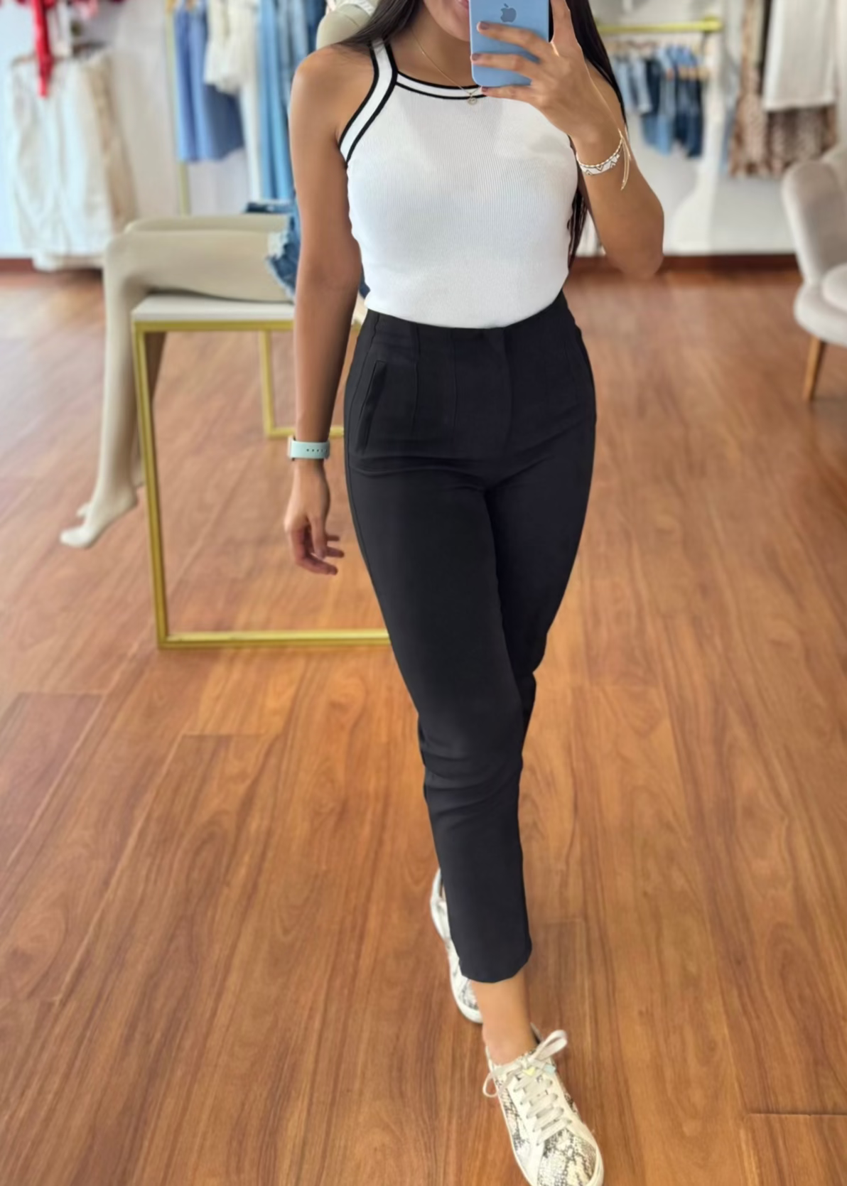 Pantalón skinny con pinzas Denver