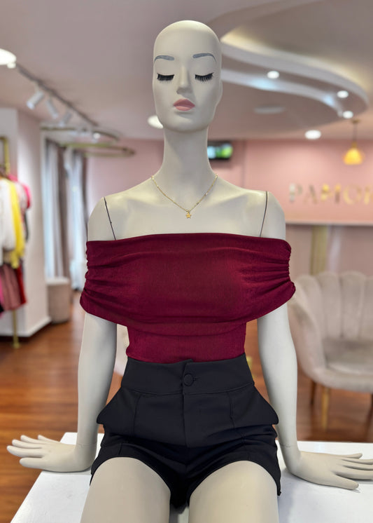 Body cuello bandeja vino tinto