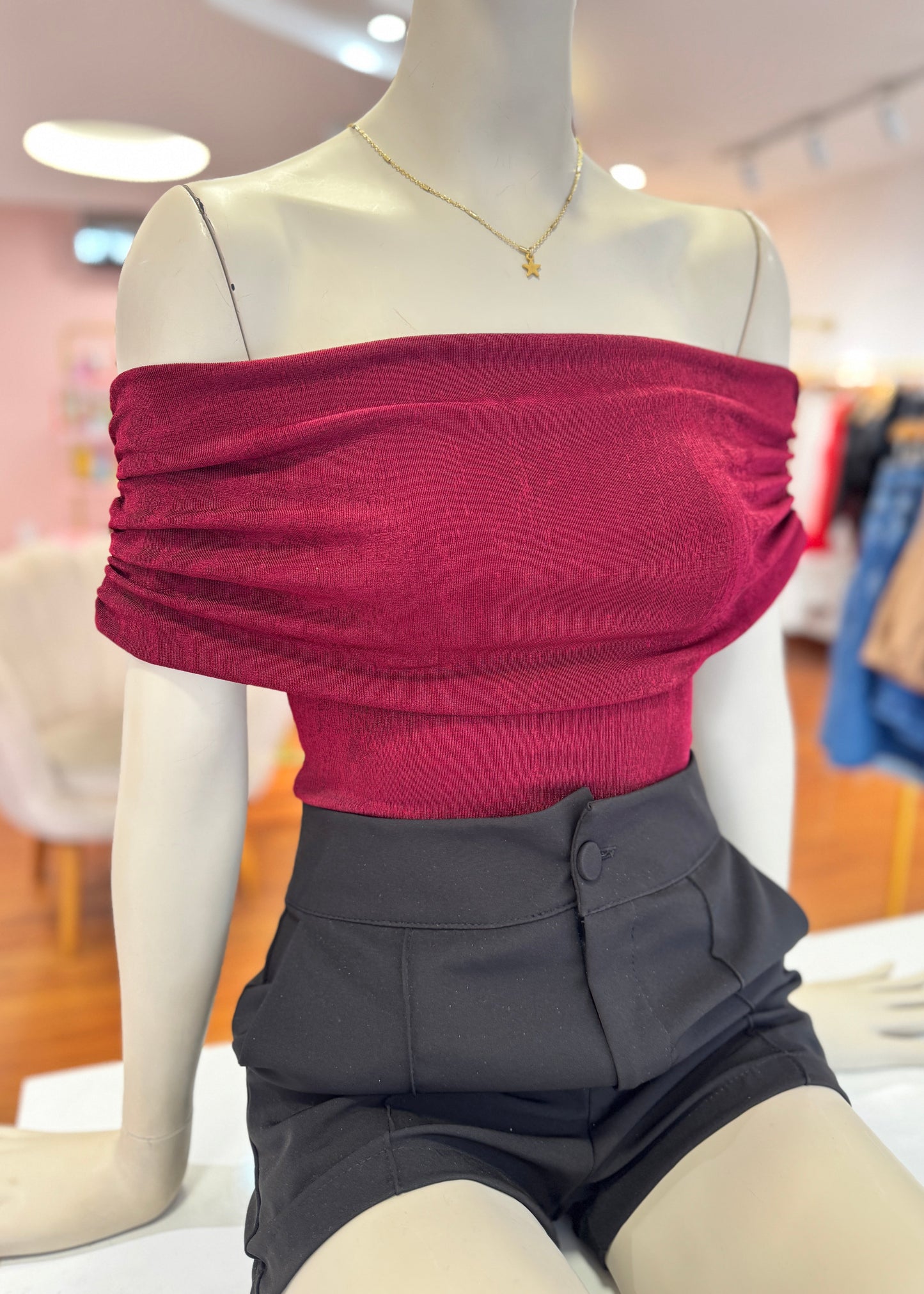 Body cuello bandeja vino tinto