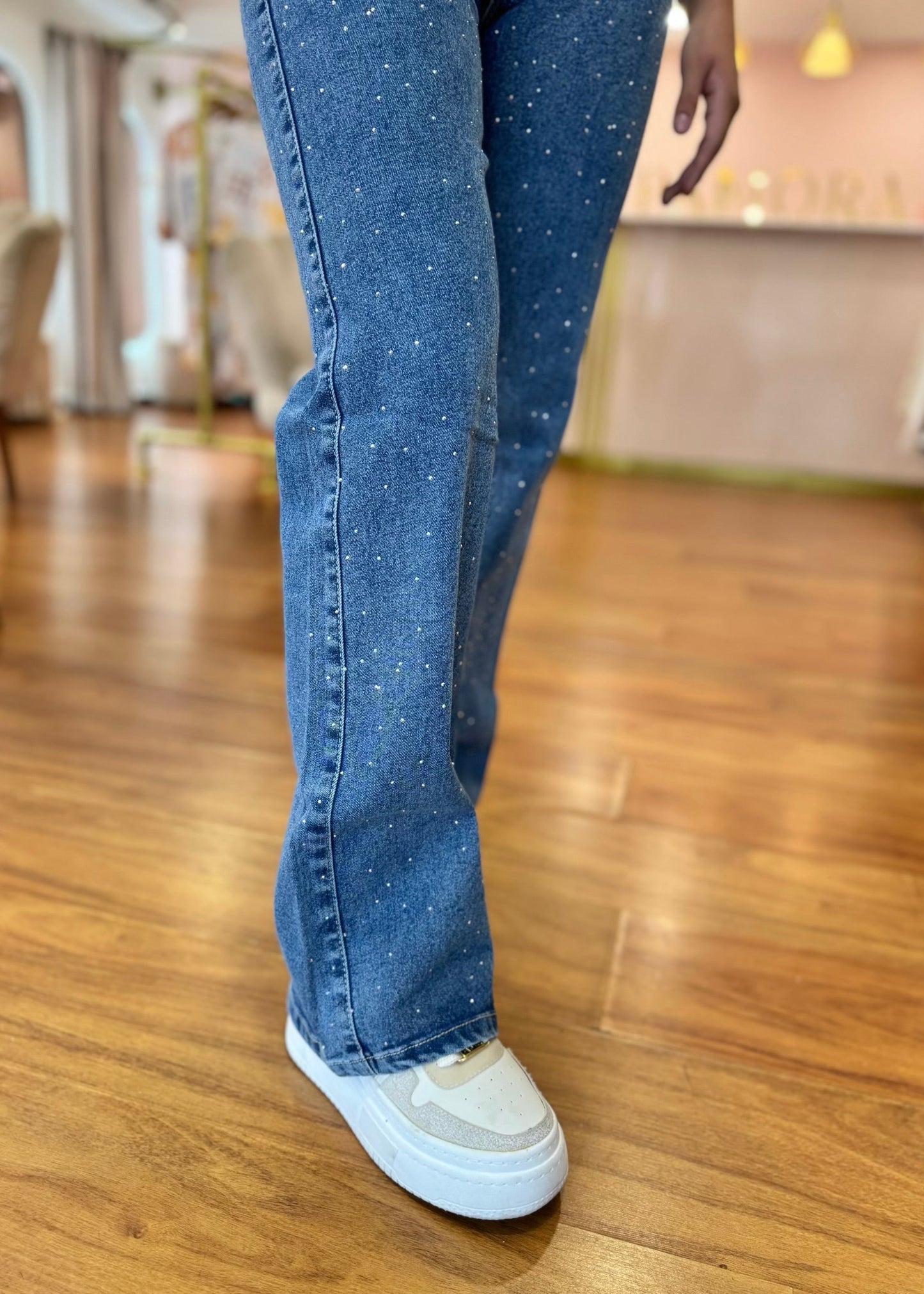 Jean brillos tono medio