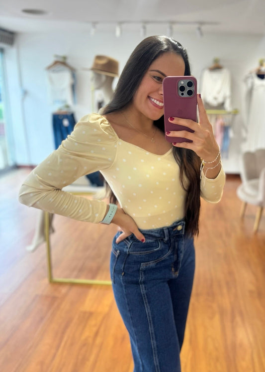 Blusa pepas amarilla