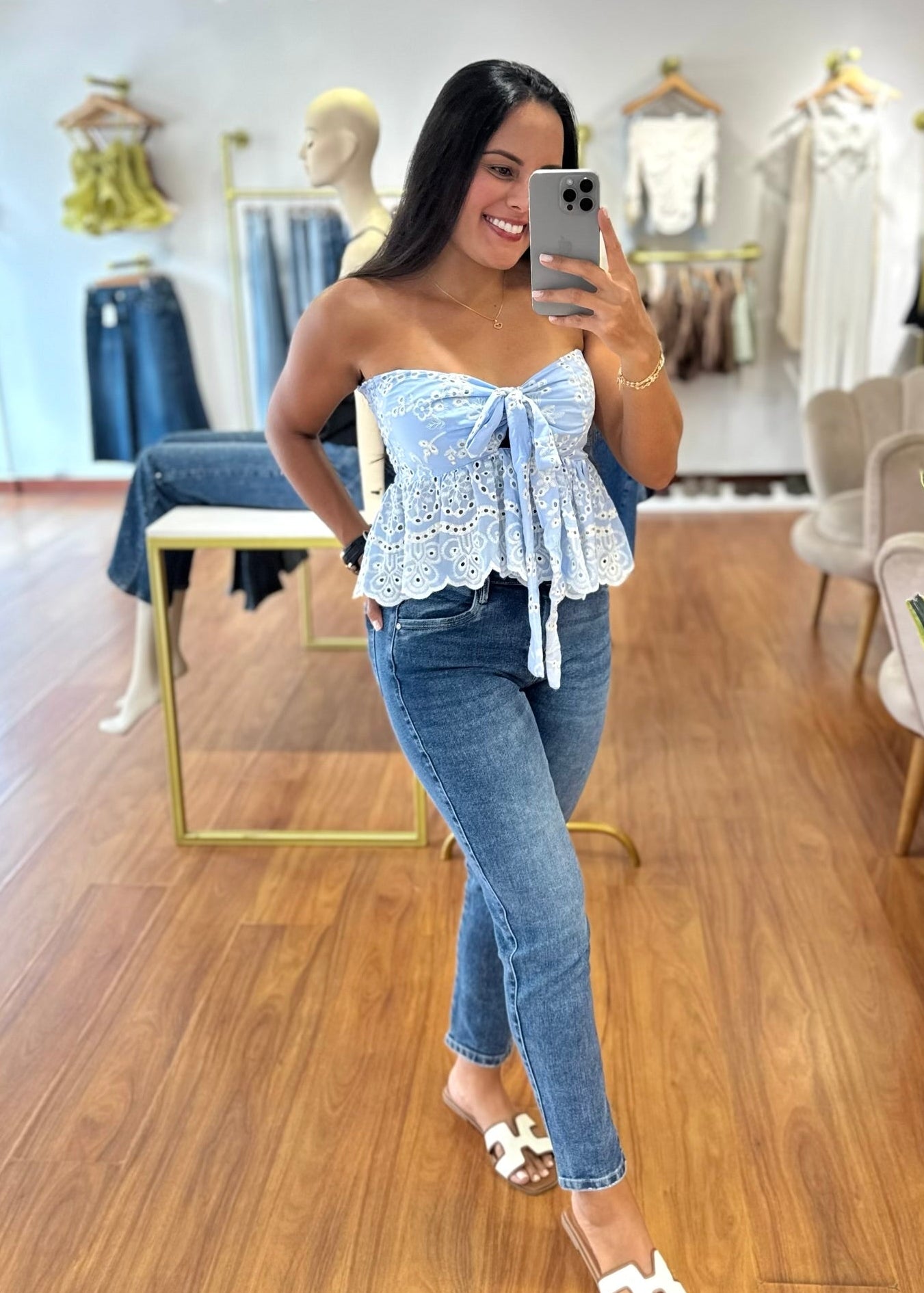 Mom jean Ocean tono medio