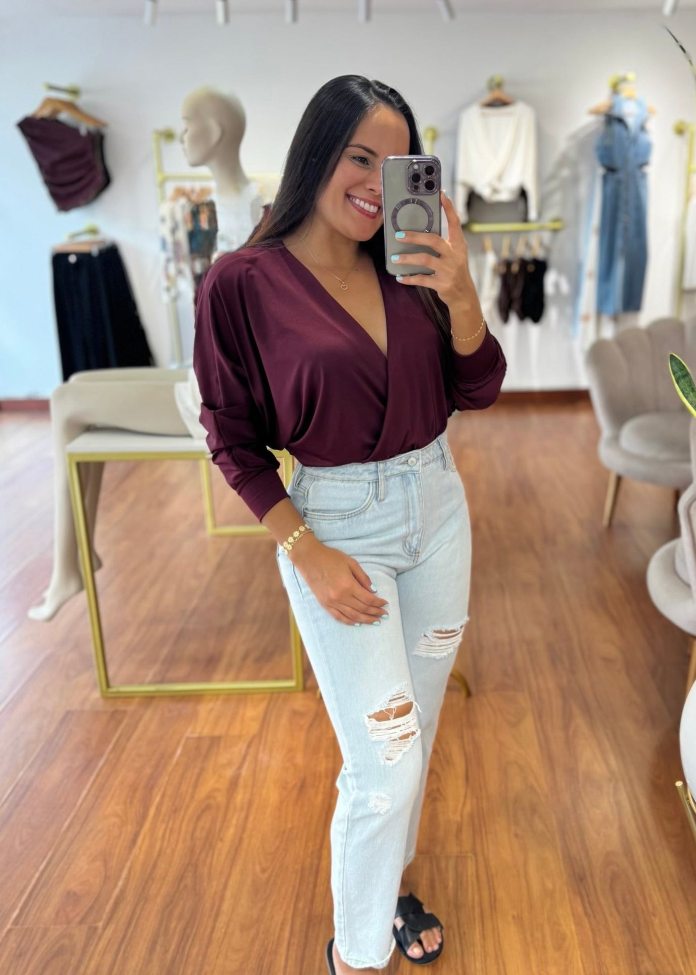 Blusa Samy vino tinto