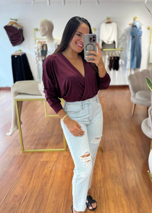 Blusa Samy vino tinto