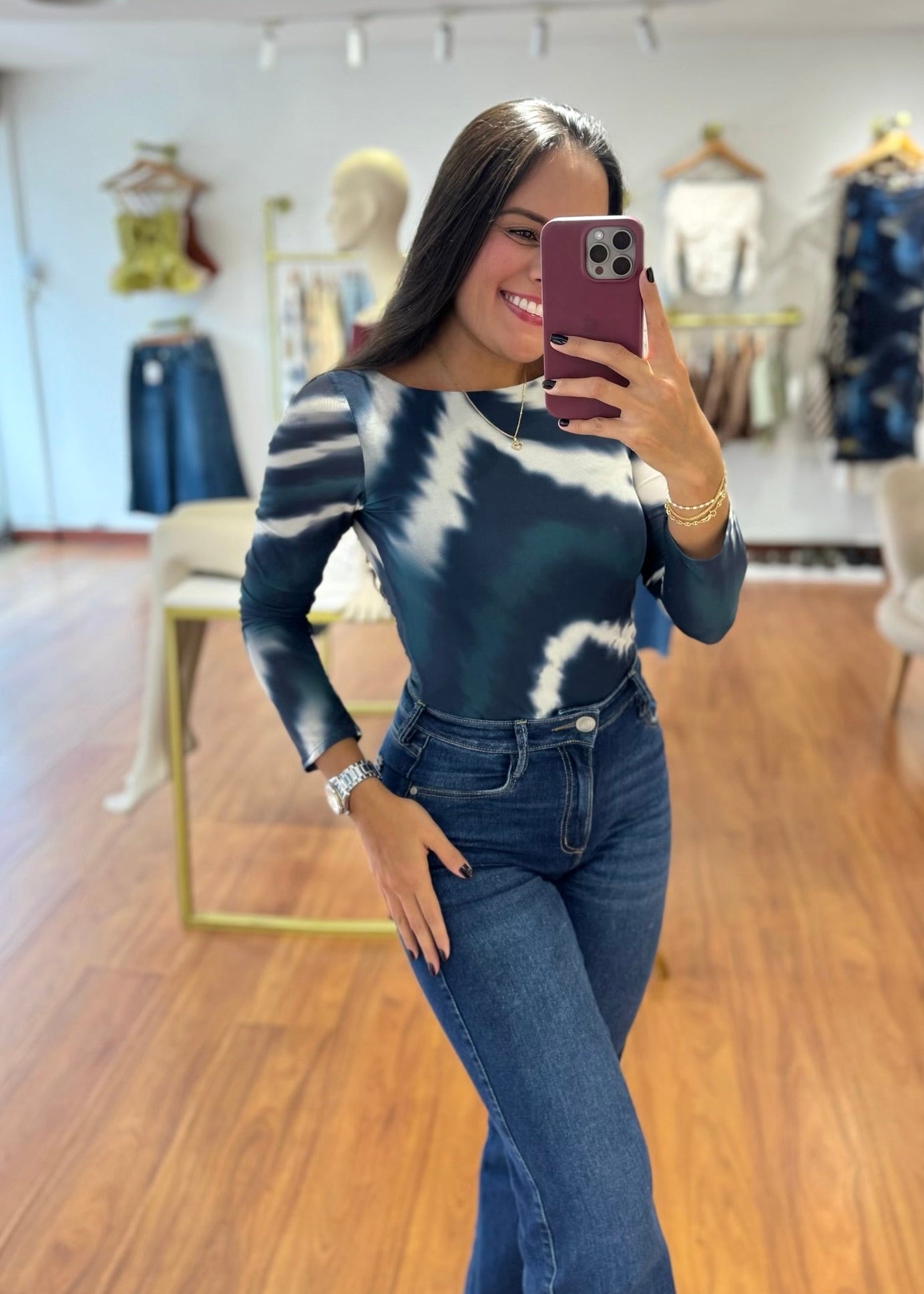 Body Verona verde/azul