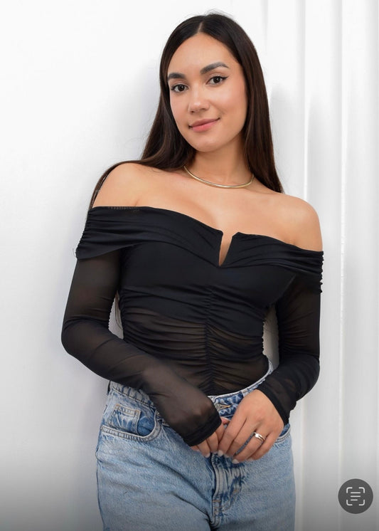 Blusa Abigail mallatex negra
