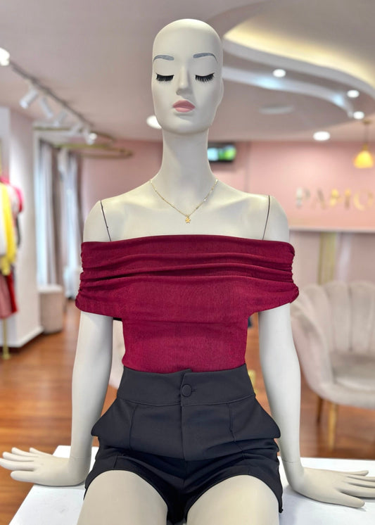 Body cuello bandeja vino tinto