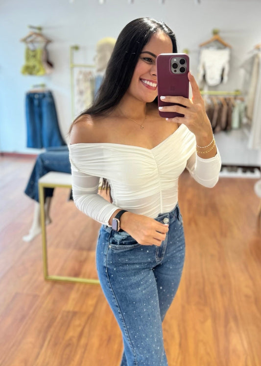 Blusa Abigail marfil