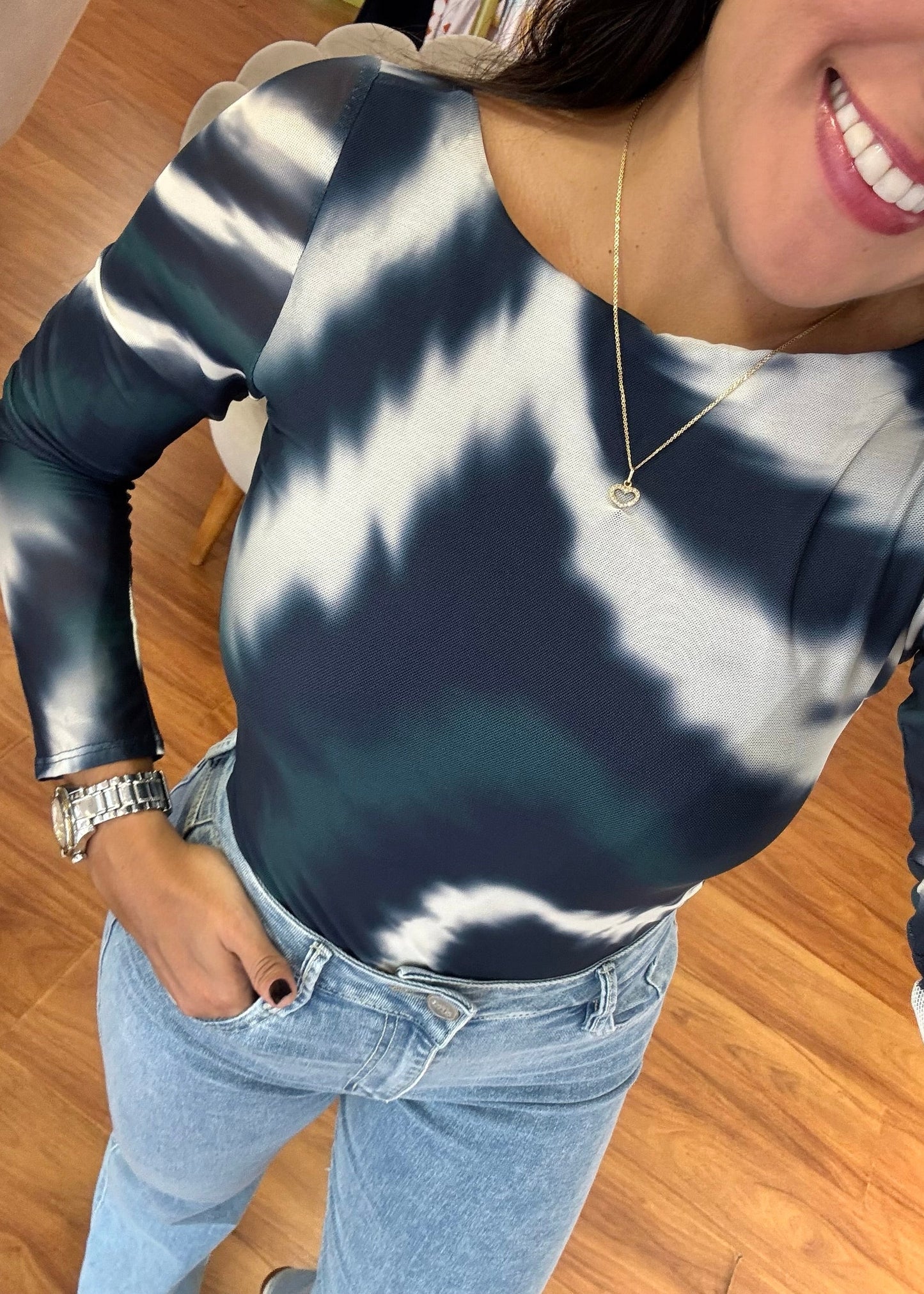 Body Verona verde/azul