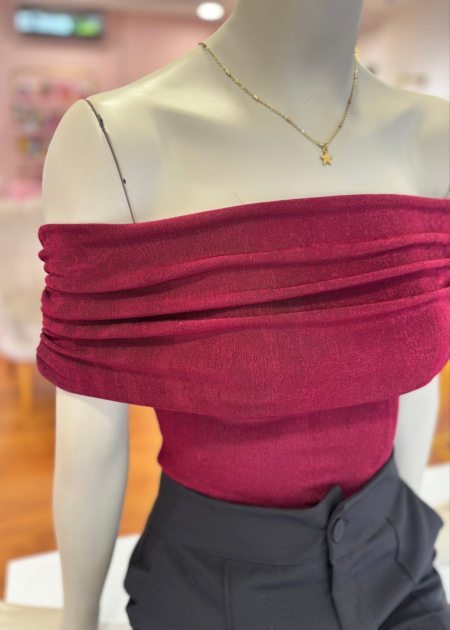 Body cuello bandeja vino tinto