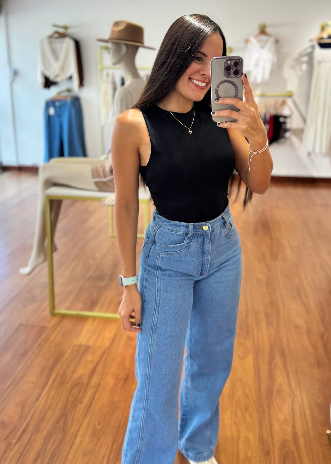 Body basico manga sisa negro