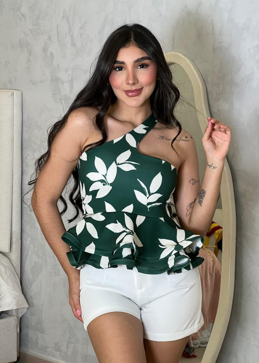 Blusa Peplum verde