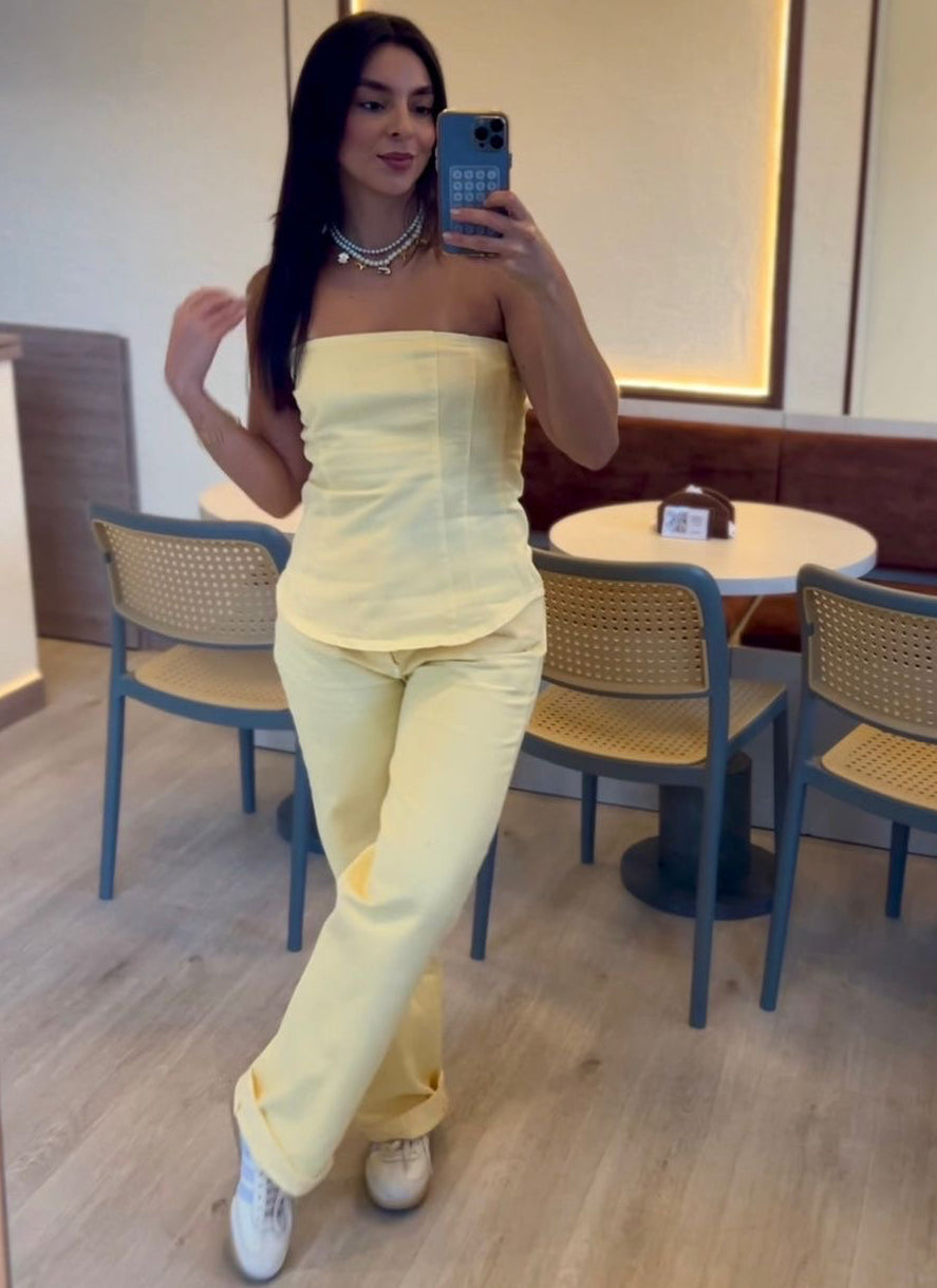 Set Palermo denim Amarillo