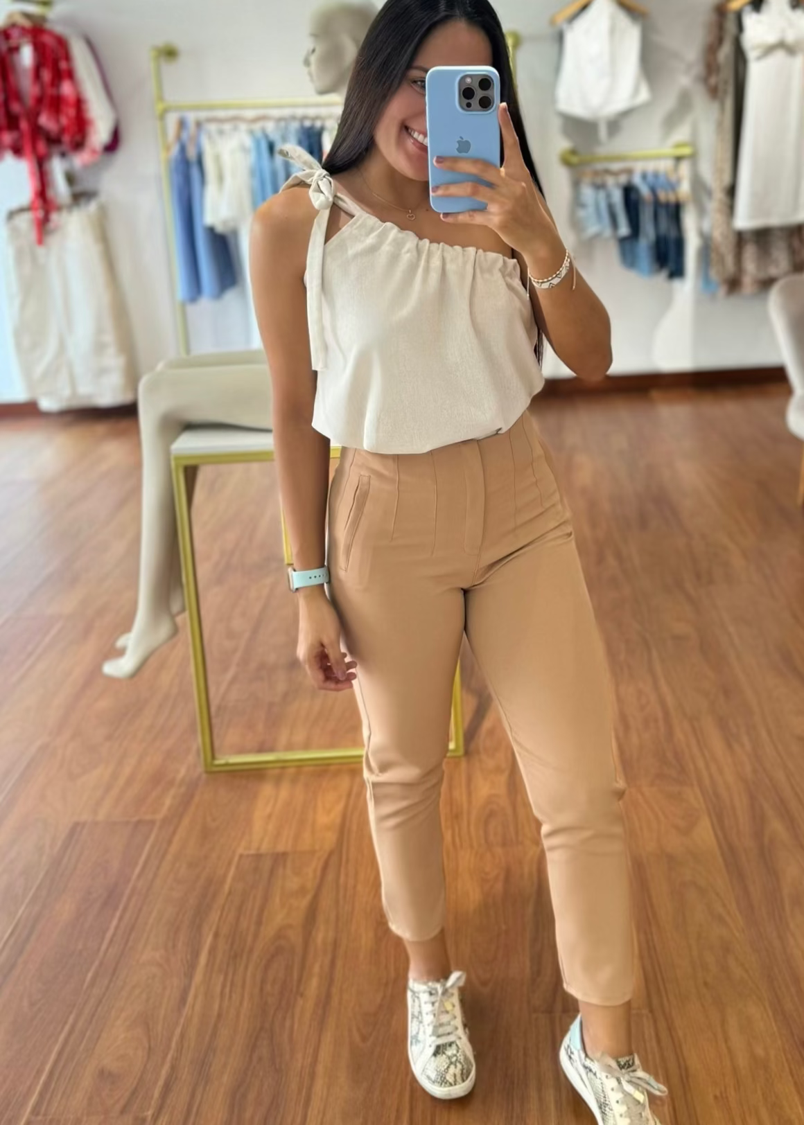 Pantalón skinny con pinzas Denver
