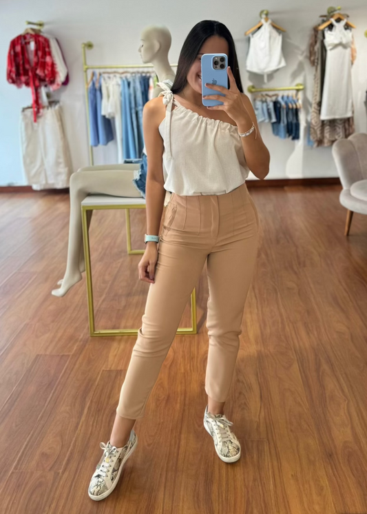 Pantalón skinny con pinzas Denver