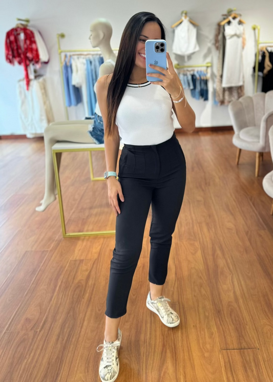 Pantalón skinny con pinzas Denver
