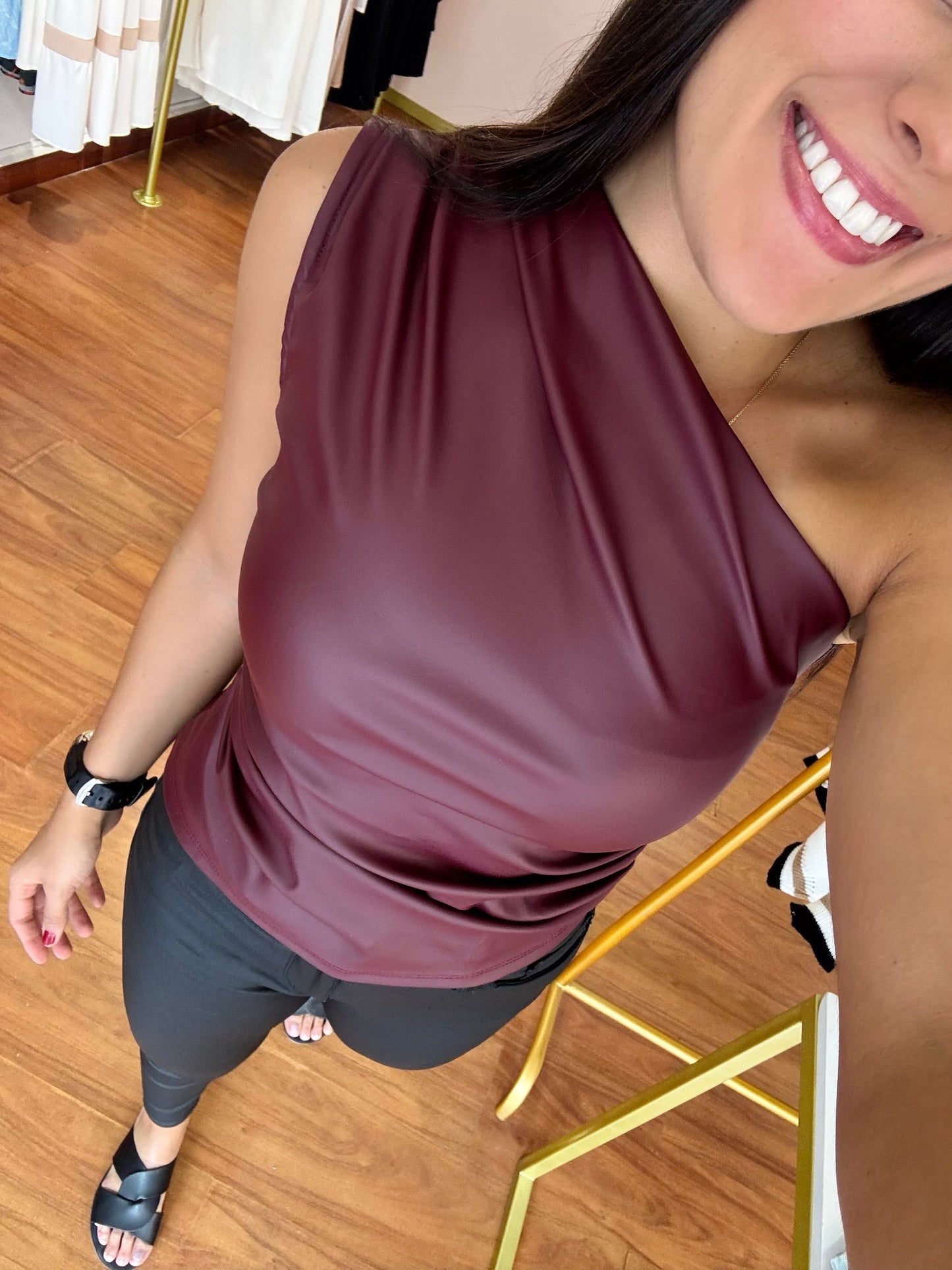 Blusa Dakota medio beso vino tinto